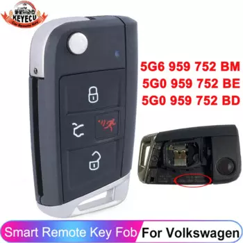 KEYECU 5G6 959 752 BM MQB48 чип 315 МГц для Volkswagen Golf GTI Jetta Tiguan 2018 2019 2020 2021 NBGFS125C1 Smart Key Remote Fob