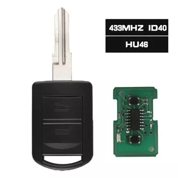 KEYECU 5WK48669 Ключ дистанционного управления 2 кнопки 433,92 МГц ID40 Чип-брелок для Opel Vauxhall Corsa C 2001 2002 2003 2004 2005 2006 2007