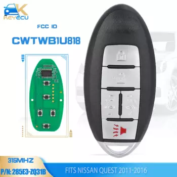 KEYECU CWTWB1U818 315 МГц БЕСКЛЮЧЕВОЙ умный дистанционный ключ Prox Fob 5 кнопок для Nissan Quest 2011 2012 2013 2014 2015 2016