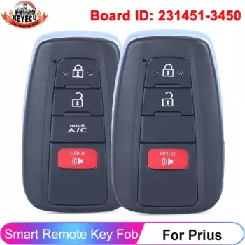 KEYECU HYQ14FLA для Toyota Prius Prime 4Runner RAV4 Highlander Camry 2021 2022 2023 231451-3450 Smart Key Remote 314,3 МГц Fob