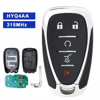 KEYECU HYQ4AA, HYQ4EA 5B 315/433MHz дистанционный смарт ключ-брелок для Chevrolet Equinox Blazer траверс Trailblazer 2018 2019 2020 2021