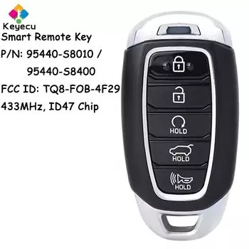KEYECU Keyless Go Smart Remote Автомобильный ключ с 5 кнопками для Hyundai Palisade 2019-2021 Брелок 95440-S8010 95440-S8400 TQ8-FOB-4F29