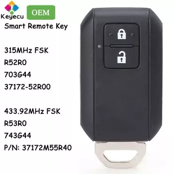 KEYECU OEM умный дистанционный Автомобильный ключ с 2 кнопками 315 МГц 433 МГц чип ID47 для Suzuki Ertiga Jimny SX4 Vitara Swift Splash Wagon R
