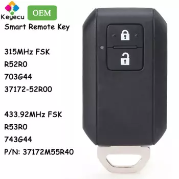 KEYECU OEM умный дистанционный Автомобильный ключ с 2 кнопками 315 МГц 433 МГц чип ID47 для Suzuki Ertiga Jimny SX4 Vitara Swift Splash Wagon R