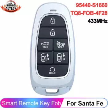 KEYECU 95440-S1660 для Hyundai Santa Fe 2023 FCC ID: TQ8-FOB-4F28 Smart 433 МГц ID47 чип дистанционного управления 7 кнопок брелок