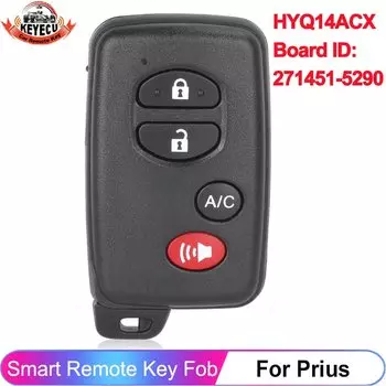 KEYECU плата 271451-5290 FCC ID: HYQ14ACX для Toyota Prius / Plug-In 2010 2011 2012 2013 2015 смарт-Брелок дистанционного ключа без ключа
