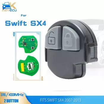 KEYECU Плата дистанционного управления с бесключевым доступом, 2 кнопки, 315 МГц/433 МГц для Suzuki Swift SX4, брелок