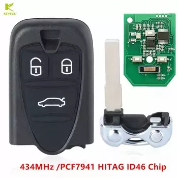 KEYECU сменный смарт-ключ с дистанционным управлением корпус автомобильный ключ корпус 3 кнопки для ALFA ROMEO 159 Brera 156 Spider 2005-2011year