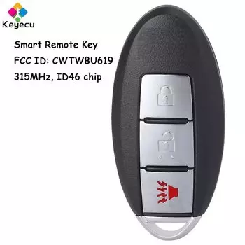 KEYECU умный дистанционный Автомобильный ключ с 3 кнопками 315 МГц ID46 чип-брелок для Infiniti FX35 FX45 2005 2006 2007 2008 FCC ID: CWTWBU619