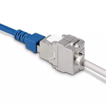 Keystone Модульные Разъемы-12 штук CAT6A экранированный разъем Keystone Jack RJ45 Cat 6A Ethernet модуль 10 Гбит с металлическим корпусом