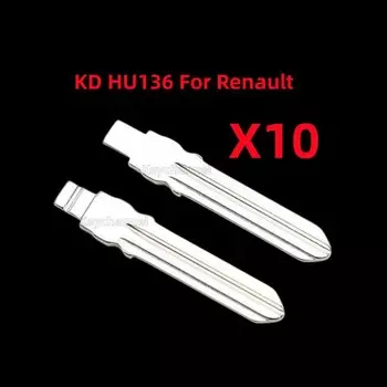 Keyychannel 10 шт. лезвие ключа автомобиля HU136TE KD VVDI HU136 пустой откидной ключ для Xhorse KEYDIY JMD пульт дистанционного управления для Renault Dacia Nissan