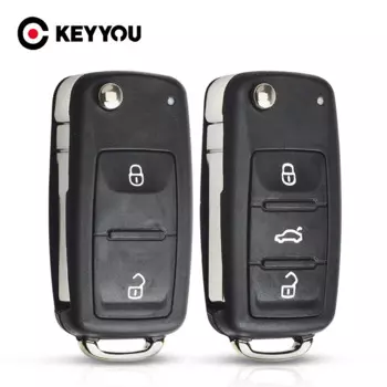KEYYOU 10 шт. 2/3 кнопочный Складной флип-чехол для VW Volkswagen Golf Mk6 Tiguan Polo Passat
