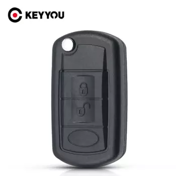 KEYYOU 10 шт. 3 кнопки дистанционный флип Foilding автомобильный брелок, Стайлинг, чехол для Land Rover Range Rover Sport LR3 Discovery
