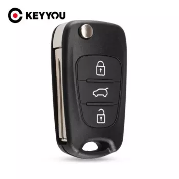 KEYYOU 10 шт./лот 3-кнопочный откидной Чехол для дистанционного ключа для Hyundai I30 IX35 Kia K2 K5 складной чехол для дистанционного ключа