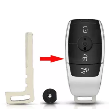 KEYYOU 1 шт. аварийная вставка, новый ключ для Mercedes Benz Remote Smart Chrome, пустой ключ, сменный автомобильный аксессуар
