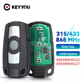 KEYYOU 1 шт. KR55WK49123 удаленный ключ от автомобиля 315/433/868 МГц PCF7953 для BMW CAS3 1/3/5/7 серии X5 X6 E60 E61 E70 E71 E87 E90 Z4