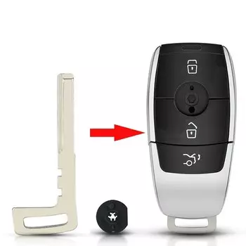 KEYYOU 1 шт. новый ключ для Mercedes Benz Remote Smart Chrome Blank Key Uncut Blade