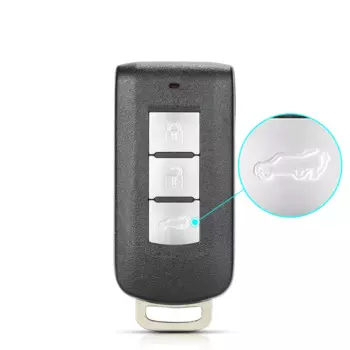 KEYYOU 2/3/4 кнопки Keyless go Smart Remote Car Key Shell для Mitsubishi Lancer Outlander ASX Eclipse Cross Pajero Shogun