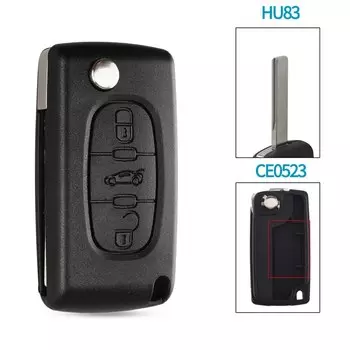 KEYYOU 2/3 кнопки для Peugeot 207 307 308 407 607 807 для Citroen C2 C3 C4 C5 C6 откидной корпус ключа автомобиля