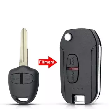 KEYYOU 2/3 кнопочный модифицированный ключ, оболочка оболочки для Mitsubishi Lancer Evo Colt Outlander Mirage, левое/правое левое лезвие