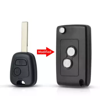 KEYYOU 2 BTN модифицированный откидной автомобильный ключ для Citroen C1 C2 C3 C4 Picasso Xsara для Peugeot 206 306 307 107 207 407 Partner