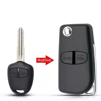 KEYYOU 2-кнопочный чехол для дистанционного ключа автомобиля для Mitsubishi Pajero Sport Outlander Grandis ASX MIT11/MIT8 Blade