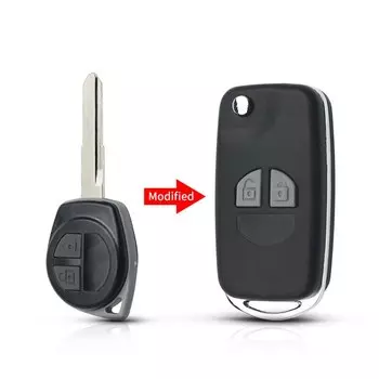 KEYYOU 2-кнопочный модифицированный откидной складной чехол для дистанционного ключа автомобиля для Suzuki SX4 Swift Grand Vitara, пустая крышка для ключей + подушечка для кнопок