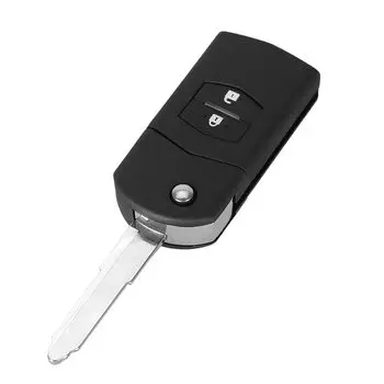 KEYYOU 2-кнопочный пульт дистанционного управления, складной флип с необрезанным лезвием для Mazda 3 5 6