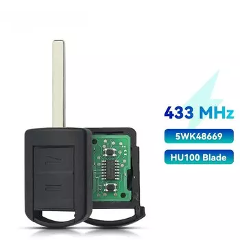 KEYYOU 2BTN дистанционный 433 МГц ASK Автомобильный ключ для Opel Vauxhall Corsa c Марка Meriva astra h j g d Combo HUU100/43/46 YM28 Blade без чипа