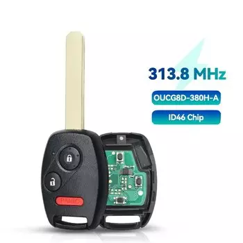 KEYYOU 315/433 МГц ID46 чип дистанционный Автомобильный ключ для Honda Accord 2003 Civic Sedan 2008 дюйма 2009 дюйма элемент 2/3/4BTNS