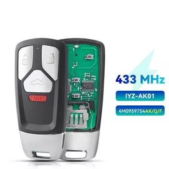 KEYYOU 3/4 Кнопка 315 433 МГц для Audi TT A4 A5 Q5 Q7 S5 SQ5 2016 2017 2018 2019 умная фотография NBGFS14P71 4M0959754 T