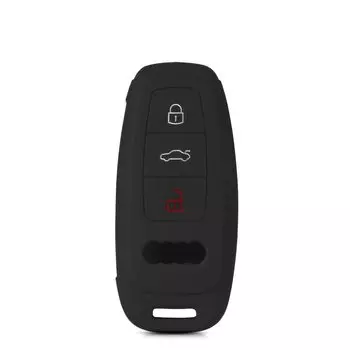 KEYYOU 3-кнопочный чехол для дистанционного брелока для Audi A6 A6L A7 A8 A8L A3 E-tron 55 Q7 Q8 C8 2019 2020 2021 силиконовый чехол