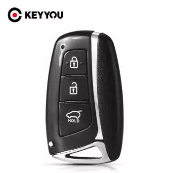 KEYYOU 3-кнопочный чехол для смарт-брелока с дистанционным управлением для HYUNDAI SANTA FE IX45 2013 2014 2015 2016 2017 Genesis Equus Azera