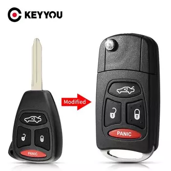 KEYYOU 3 кнопочный модифицированный складной пульт дистанционного управления для Jeep Dodge Ram 1500 Калибр Nitro Ram 2500 Ram 3500