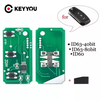 KEYYOU 433 МГц Электронная плата дистанционного ключа для Ford Focus 2 3 Mondeo Fiesta C Max S Max Galaxy 3 кнопки ID60 ID63 Чип