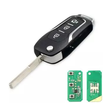 KEYYOU 433 МГц Modifeed Автомобильный Дистанционный Ключ DIY для Ford Fusion Focus Mondeo Fiesta Galaxy HU101 Blade автомобильный флип-ключ 4D40 4D46 чип