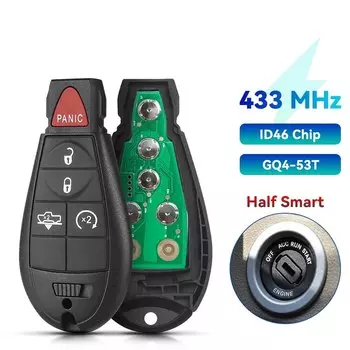 KEYYOU 433 МГц телефон, умный ключ дистанционного управления для Dodge RAM 1500 2500 3500 4500 2013 - 2018 3/4/5 кнопки