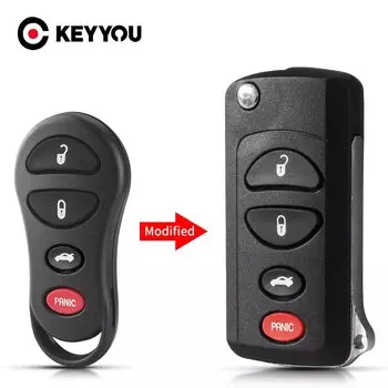 KEYYOU, 4 кнопочный модифицированный флип-Фотофон для Jeep Liberty Dodge Stratus Viper Chrysler Sebring Concord