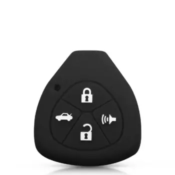 KEYYOU 4-кнопочный защитный чехол для Toyota Camry Corolla Camry RAV4 2015, аксессуары с дистанционным управлением, силиконовый резиновый чехол для ключей от автомобиля, брелок