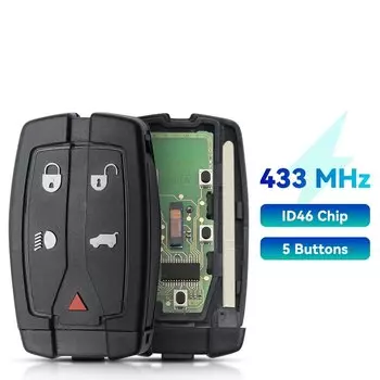 KEYYOU 5-кнопочный с маленьким необрезанным лезвием 315/433 МГц для Land Rover Freelander 2, умный пульт дистанционного управления, чехол для автомобильного ключа, чехол для ключа
