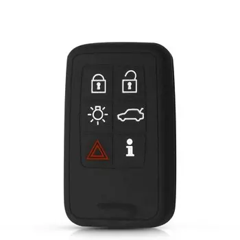 KEYYOU 6-кнопочный силиконовый резиновый чехол для ключей для Volvo S60 V60 S70 V70 XC60 XC70, защитный чехол для кожи, защитный чехол для брелока