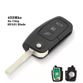 KEYYOU ASK 433 МГц 4D63/4D60 чип дистанционный ключ для Ford Focus 3 Mondeo C Max S Max Galaxy Fiesta HU101 / FO21 чехол с 3 кнопками