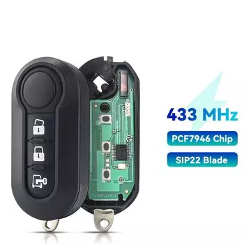 KEYYOU Delphi & Marelli автомобильный дистанционный ключ для Fiat MPV Bravo Ducato 500 Doblo Qubo Grande Punto 433 МГц ID46 PCF7946 чип