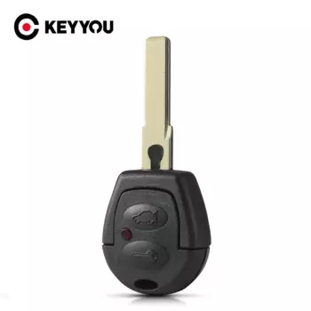 KEYYOU дистанционный Автомобильный ключ оболочка для VW Polo Golf Jetta Sharan Seat Leon SKODA FABIA OCTAVIA 2 кнопки режущее лезвие опционально