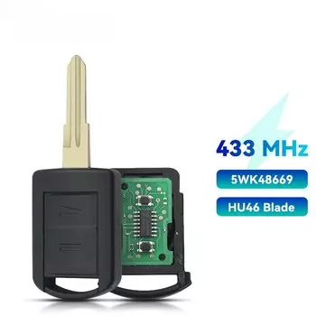 KEYYOU дистанционный ключ 433 МГц для Opel Vauxhall Corsa C Combo TIGRA B MERIVA 2001-2004 5WK48668 HU100 HU43 HU46 YM28 Blade без чипа