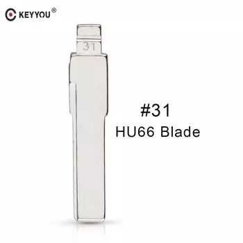 KEYYOU Дистанционный Ключ заготовка, необработанное лезвие No.31 для Volkswagen Jetta Golf Passat тигуан Жук Polo камера Bora Touran Ibiza Leon Octavia