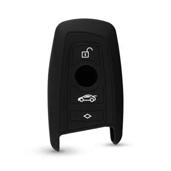 KEYYOU для BMW, Возраст 1, 2, 3, 4, 5, 6, 7, M Series X3 X4 F20 F22 F30 F31 F36 F10 F11 F07 F12 F01 углеродного волокна силиконовый чехол для ключей от машины брелок Обложка