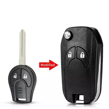 KEYYOU для Nissan Cube Micra Note Qashqai Juke Sylphy Tiida X-Trail обновленный 2/3/4 кнопочный Автомобильный ключ оболочка флип-ключ
