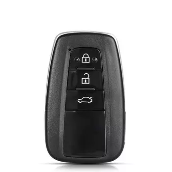 KEYYOU для Toyota Camry Prado 2018 2019 2 кнопки с аварийным ключом, лезвие автомобиля, замена, умный дистанционный ключ, оболочка