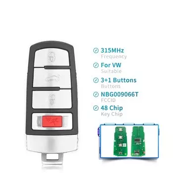 KEYYOU для VolksWagen VW Passat CC NBG009066T 3C0959752BG / BA Автомобильный Дистанционный ключ 315/434 МГц PCF7936 ID46 ID48 3/4 кнопочный БЕСКЛЮЧЕВОЙ Go